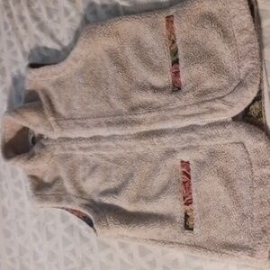 Vintage Orvis Cream-colored Sherpa Vest, womens small